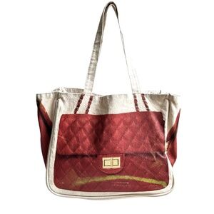 Thursday Friday Trompe l’oeil Cotton Canvas Tote Bag